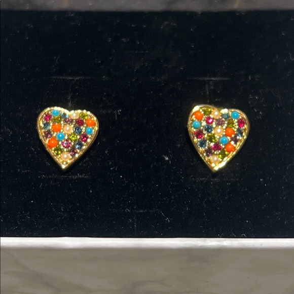 D'Orlan Jewelry - Hard to find! D’Orlan Colorful Heart Stud Earrings